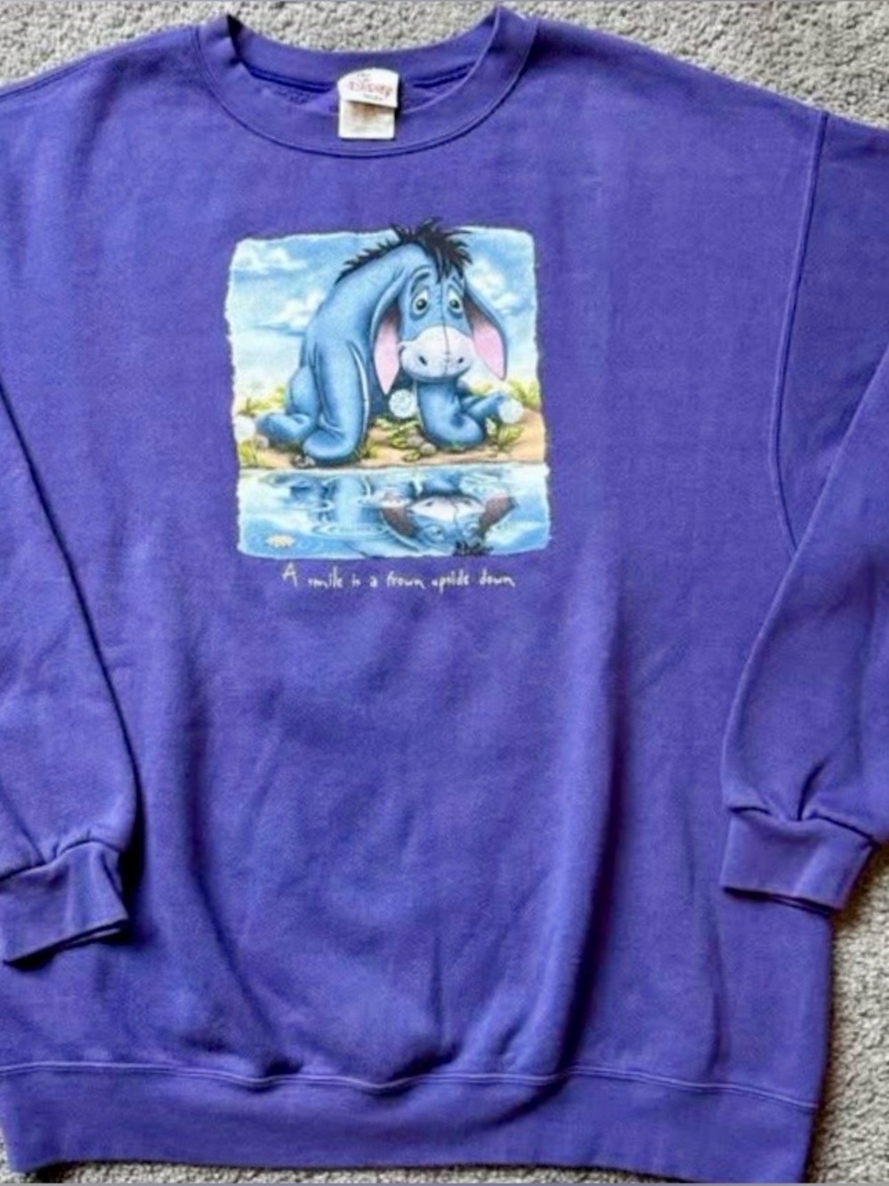 Vintage Eeyore Purple Crewneck Sweatshirt - Disney